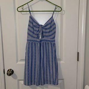 Blue and White Tank Top Dress